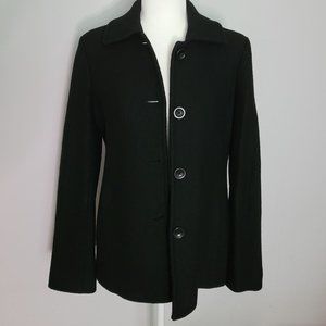 Land'S End Black Women Pea Coat- Size 4